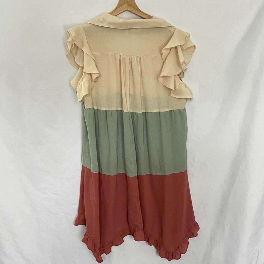 Umgee Tiered Colorful Flutter Sleeve Midi Dress W… - image 6